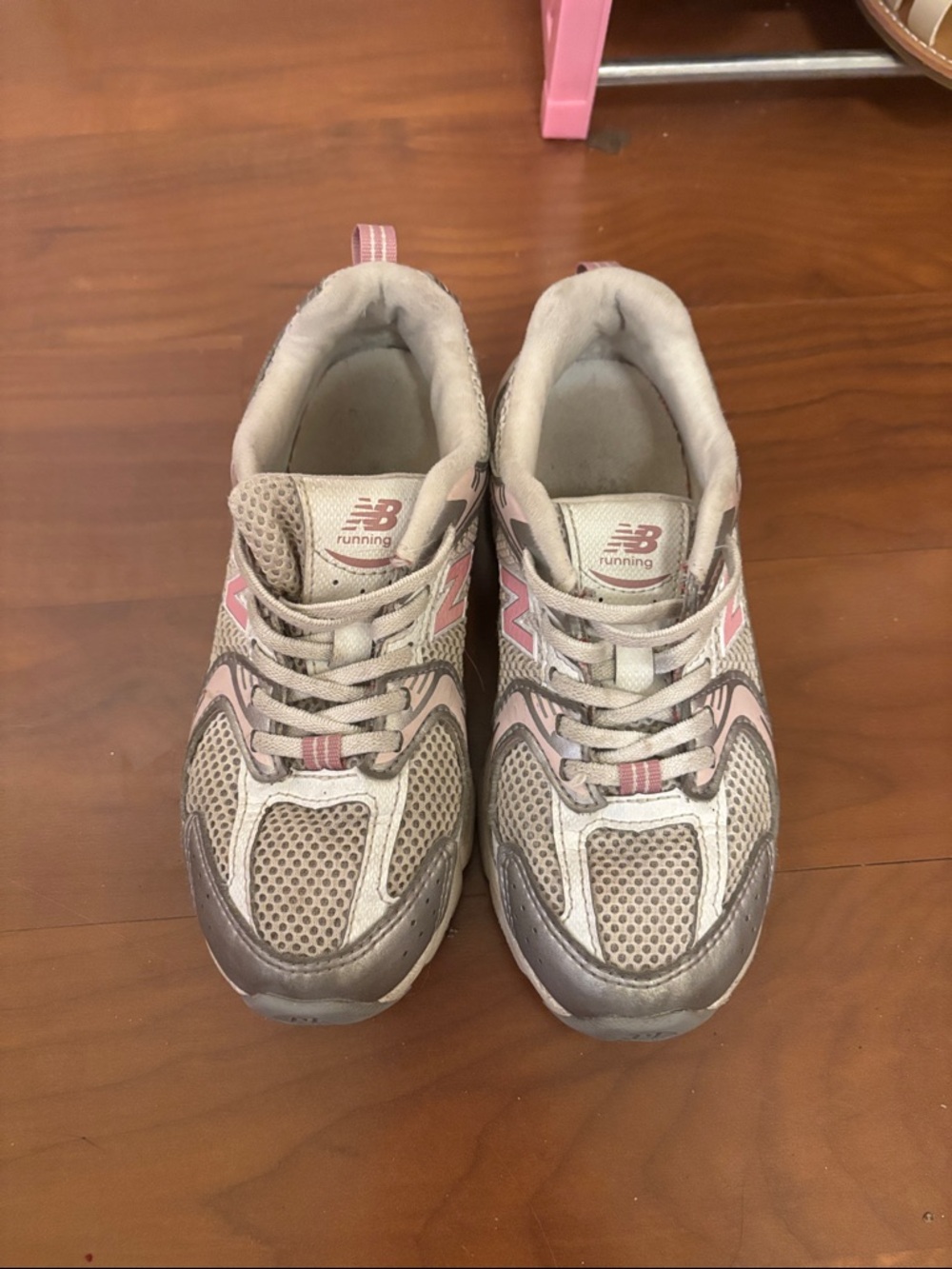 New Balance Light Pink and Gray Athletic Sneakers